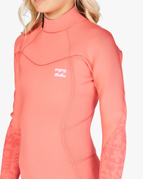 4 Girls' 3/2 Synergy Back Zip Full Wetsuit Orange ABGW100107 Billabong