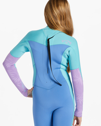 4 Girls' 3/2 Synergy Back Zip Full Wetsuit Blue ABGW100107 Billabong