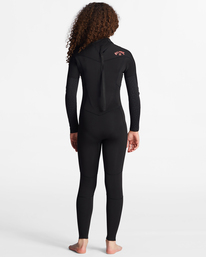 billabong, Girls' 4/3 Synergy Back Zip Full Wetsuit, WILD BLACK (kyh6) 403 TEEN SYNERGY BZ GBS FULL ABGW100108