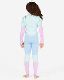 2 Girls 6-14 302 Synergy Chest Zip Gbs Wetsuit Grey ABGW100113 Billabong