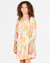 billabong, Girls' Love Crush Babydoll Dress, BUTTERMILK (yej0) LOVE CRUSH MINI ABGWD00124