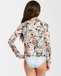 2 Girls' Core Surfdaze Long Sleeve Zip-Front Rashguard  ABGWR00134 Billabong