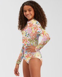 1 Girls' Windsong Long Sleeve Swimsuit Multicolor ABGWR00136 Billabong