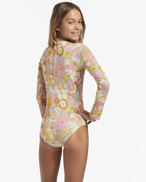 billabong, Girl's 4-16 Sunbeams Forever UPF 50 Long Sleeve One-Piece Swimsuit, MULTI (mul) SUNBEAMS FOREVER BODYSUIT ABGWR00160