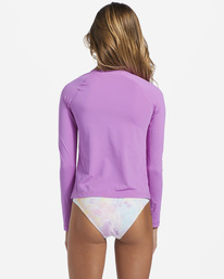 billabong, Girl's 4-16 Core Surfdaze UPF 50 Long Sleeve Rashguard, BRIGHT ORCHID (php0) Core Surfdaze - Long Sleeve Rash Vest for Girls 4-16 ABGWR00163