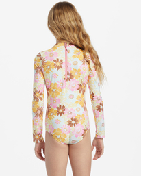 Flower Power - Long Sleeve One-Piece Rash Vest for Girls 4-16  ABGWR03016