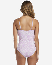 billabong, Girl's 4-16 Flowerside One-Piece Swimsuit, LILAC DREAM (pgr0) FLOWERSIDE ONE PIECE ABGX100145