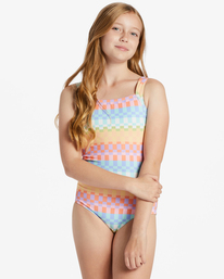 billabong, Girl's Paradise Check One-Piece Swimsuit, MULTI (mul) PARADISE CHECK ONE PIECE ABGX100152