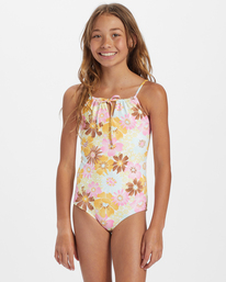 0 Girl's Flower Power One-Piece Swimsuit Multicolor ABGX100156 Billabong