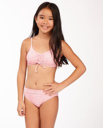 0 Girls' Feelin Ditsy Drawstring Tank Bikini Set  ABGX200165 Billabong