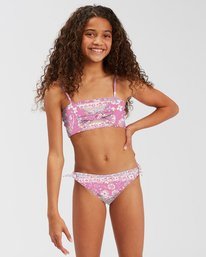 0 Girls' Day Dreamer Knot Bandeau Bikini Set  ABGX200187 Billabong