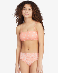 6 Girls' Fallin For Her Reversible Tank Bikini Set Multicolor ABGX200260 Billabong
