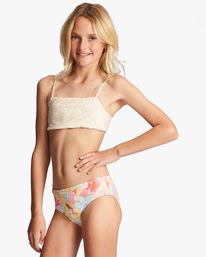 7 Girl's 4-16 Sunbeams Forever Reversible Two-Piece Swim Set Multicolor ABGX200265 Billabong