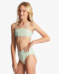3 Girl's 4-16 Daze All Day Strappy Tank Two-Piece Swim Set Green ABGX200271 Billabong