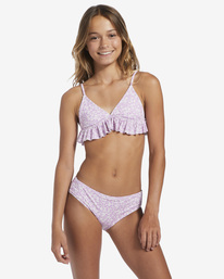 billabong, FLOWERSIDE RUFFLE TRI SET, LILAC DREAM (pgr0) FLOWERSIDE RUFFLE TRI SET ABGX200278