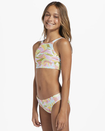 5 Girl's Tropic Crush Reversible Two Piece Bikini Set Multicolor ABGX200294 Billabong