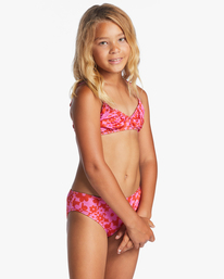 billabong, Girl's Love Letter Shirred Two Piece Tank Bikini Set, RED ALOHA (rpz0) Love Letter Shirred - Two Piece Tankini Set for Girls 4-14 ABGX200300