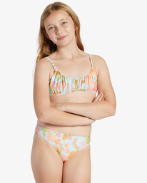 billabong, Girl's Blown Away Two Piece Bralette Bikini Set, MULTI (mul) BLOWN AWAY SHIRRED TOP SET ABGX200314