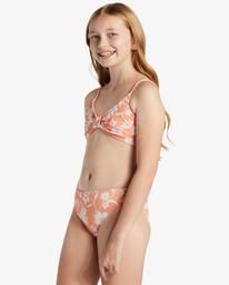 Billabong | Girl's Daydream Check Two Piece Banded Triangle Bikini Set | Green