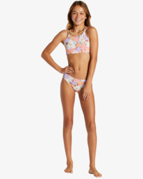 1 Girl's Last Bloom Two Piece Reversible Bikini Set Multicolor ABGX200321 Billabong