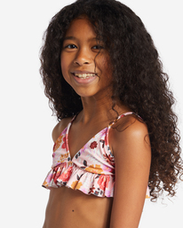 4 Girl's A Dream Away Ruffle Tri Set Bikini Set Multicolor ABGX200333 Billabong