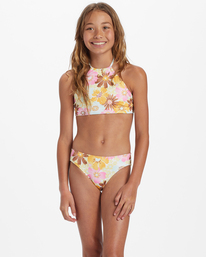 0 Girl's Flower Power Rev High Neck Set Bikini Set Multicolor ABGX200337 Billabong