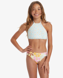 1 Girl's Flower Power Rev High Neck Set Bikini Set Multicolor ABGX200337 Billabong