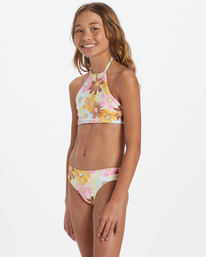 4 Girl's Flower Power Rev High Neck Set Bikini Set Multicolor ABGX200337 Billabong