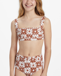 4 Girl's A Flower For You Tank Brown ABGX200340 Billabong