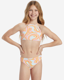 0 Girl's In The Groove High Neck Set Bikini Set Multicolor ABGX200341 Billabong