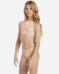 3 Girl's In The Groove High Neck Set Bikini Set Multicolor ABGX200341 Billabong