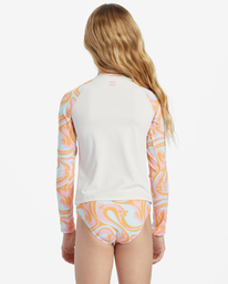 2 Girl's In The Groove Long Sleeve Rashguard Set Bikini Set Multicolor ABGX200354 Billabong