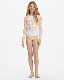 1 Girl's In The Groove Long Sleeve Rashguard Set Bikini Set Multicolor ABGX200354 Billabong