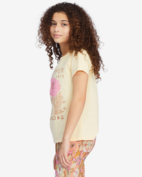 1 Girls' Stay Trippy Graphic Boyfriend T-Shirt Yellow ABGZT00336 Billabong