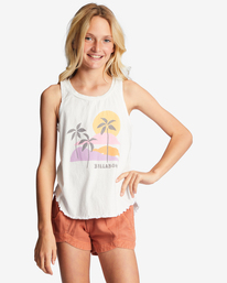 billabong, Girl's 4-16 Sun Seekers Tank Top, SALT CRYSTAL (scs) SUN SEEKERS ABGZT00368