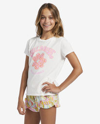 1 Girl's Hello Summer Oversized T-Shirt White ABGZT00375 Billabong
