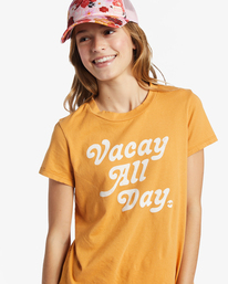 3 Girl's Vacay All Day T-Shirt Yellow ABGZT00436 Billabong