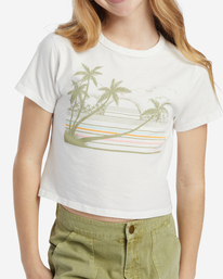 3 Girl's Horizon Stripe T-Shirt White ABGZT00467 Billabong