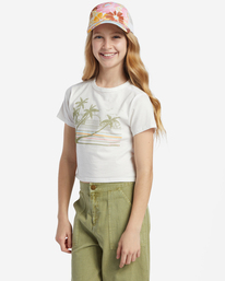 1 Girl's Horizon Stripe T-Shirt White ABGZT00467 Billabong