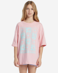 0 Girl's Flower Power T-Shirt Pink ABGZT00471 Billabong