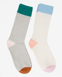 3 2-Pack Boot Crew Socks Multicolor ABJAA00155 Billabong