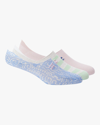 billabong, Totally Rad 3 Pack No Show Socks, BLUE (blu) TOTALLY RAD NO SHOW ABJAA00161