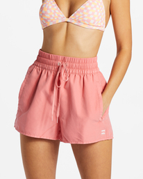 3 Sol Searcher New Elastic Waist Swim Shorts Pink ABJBS00140 Billabong