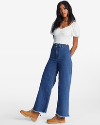 3 Free Fall Indigo Wide-Leg Jeans Black ABJDP00113 Billabong
