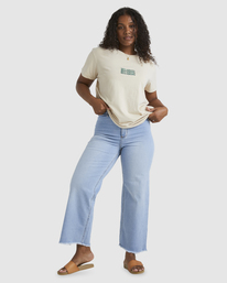 2 Free Fall Indigo Wide-Leg Jeans White ABJDP00113 Billabong