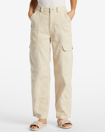 4 Wall To Wall Denim Cargo Pants White ABJDP00135 Billabong