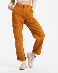 5 Wall To Wall - Jeans mit hohem Bund für Frauen Braun ABJDP00135 Billabong