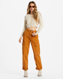 2 Wall To Wall - Jeans mit hohem Bund für Frauen Braun ABJDP00135 Billabong