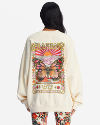 1 Ride In Oversized Crewneck Sweatshirt White ABJFT00281 Billabong