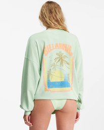 2 Ride In Oversized Crewneck Sweatshirt Green ABJFT00281 Billabong